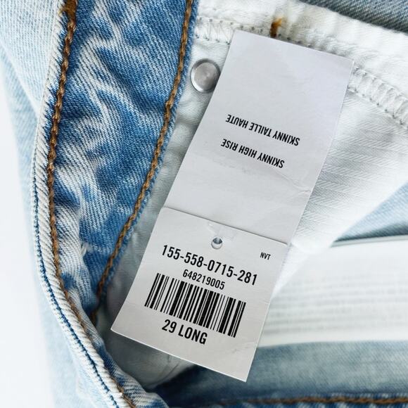 Abercrombie & Fitch The Skinny High Rise Distressed Raw Hem - Picture 6 of 8